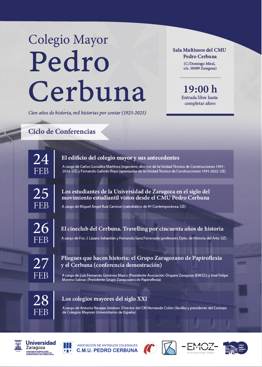 Cartel conferencias centenario Cerbuna